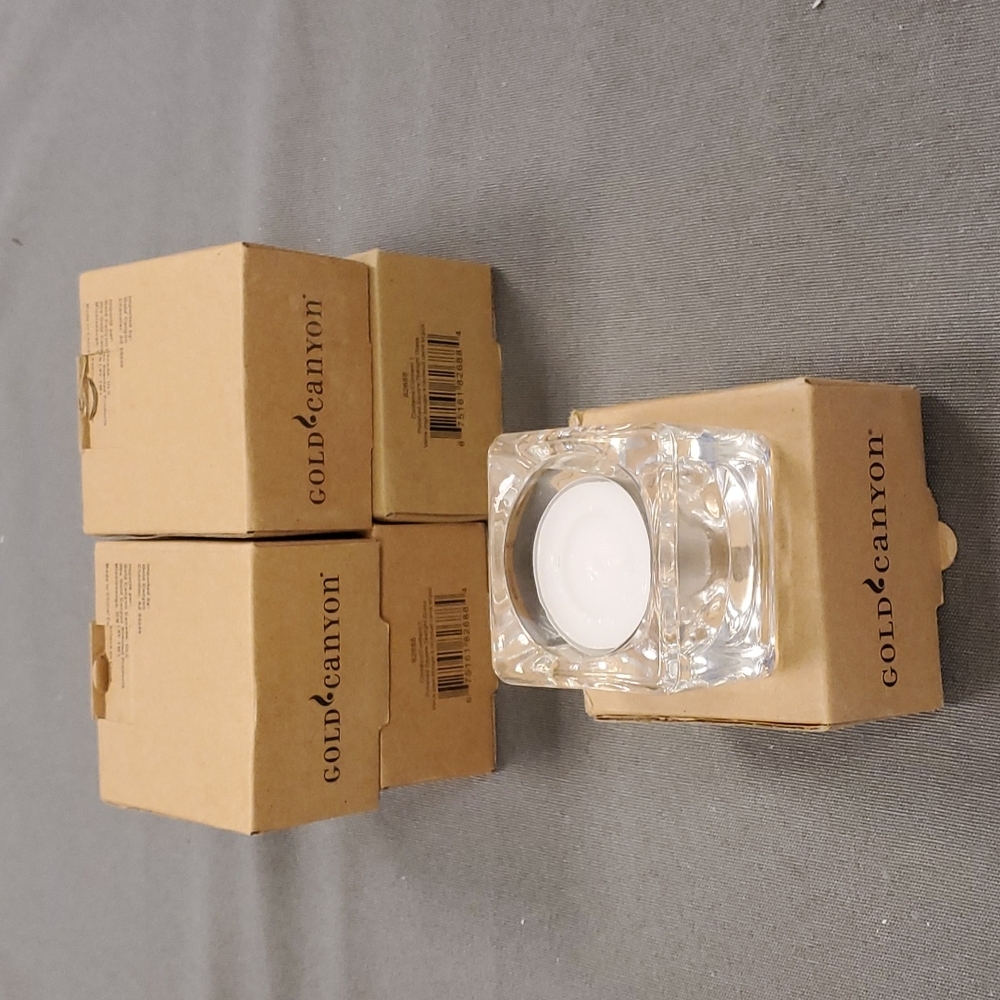 Polished Square tealight glass from Gold‎ Canyon